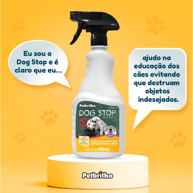 Dog Stop Educador Repelente - Identificar objetos proibidos  - 500ml PETBRILHO