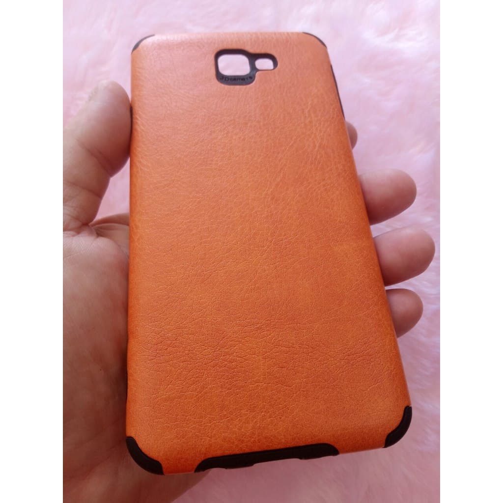 Capinha para Samsung Galaxy J7 Prime G610 Couro Sintético + Película Vidro 3D