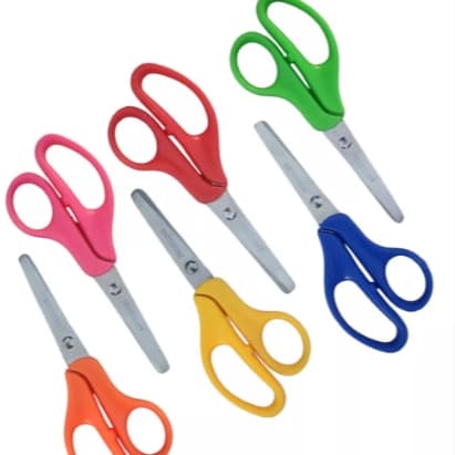 Kit 6 Tesoura Infantil Escolar Anatômica Cores Sortidas C/ Inmetro