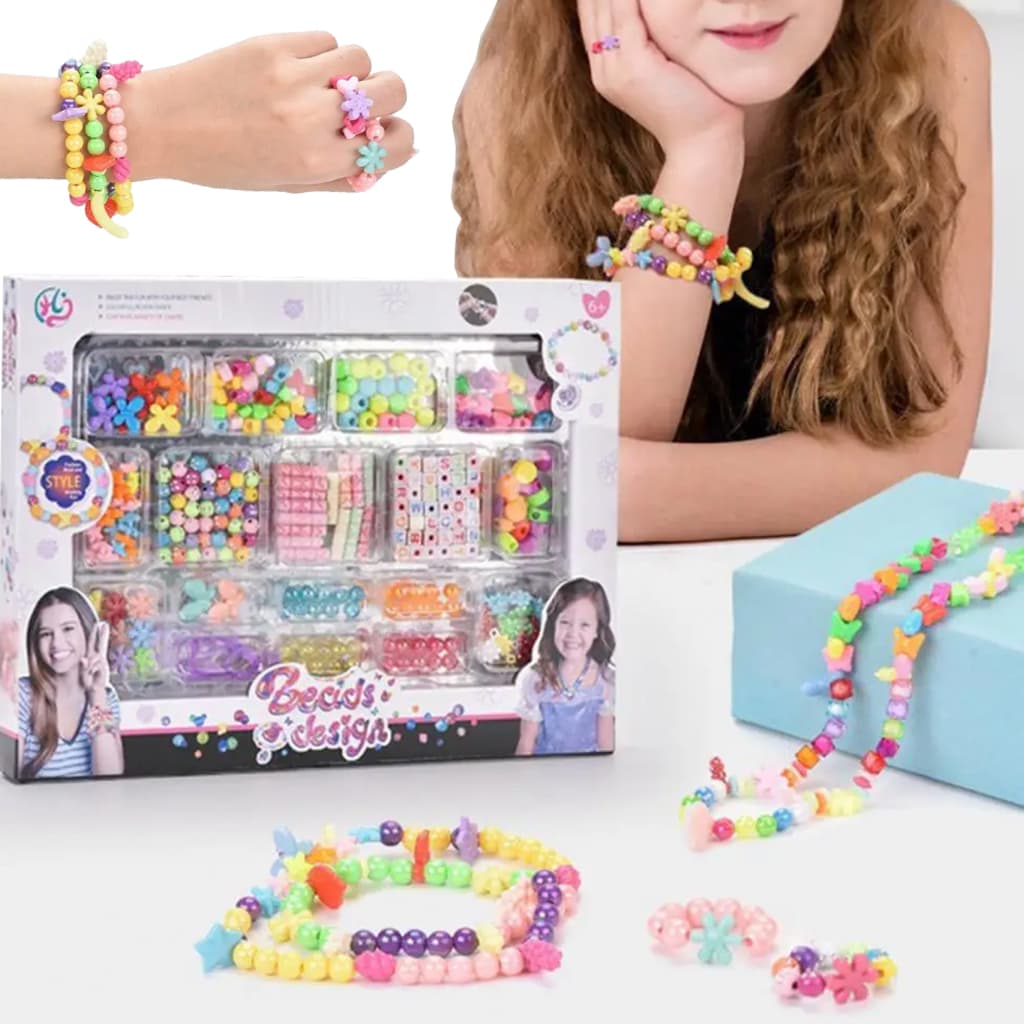 Kit Miçangas Infantil Tam G Bead Design Bracelete Bijouteria