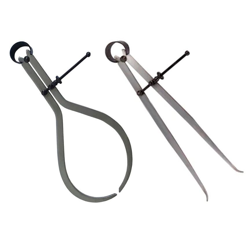 Kit 2 Compassos Interno E Externo 200mm 8 Pol. Para Mecânico