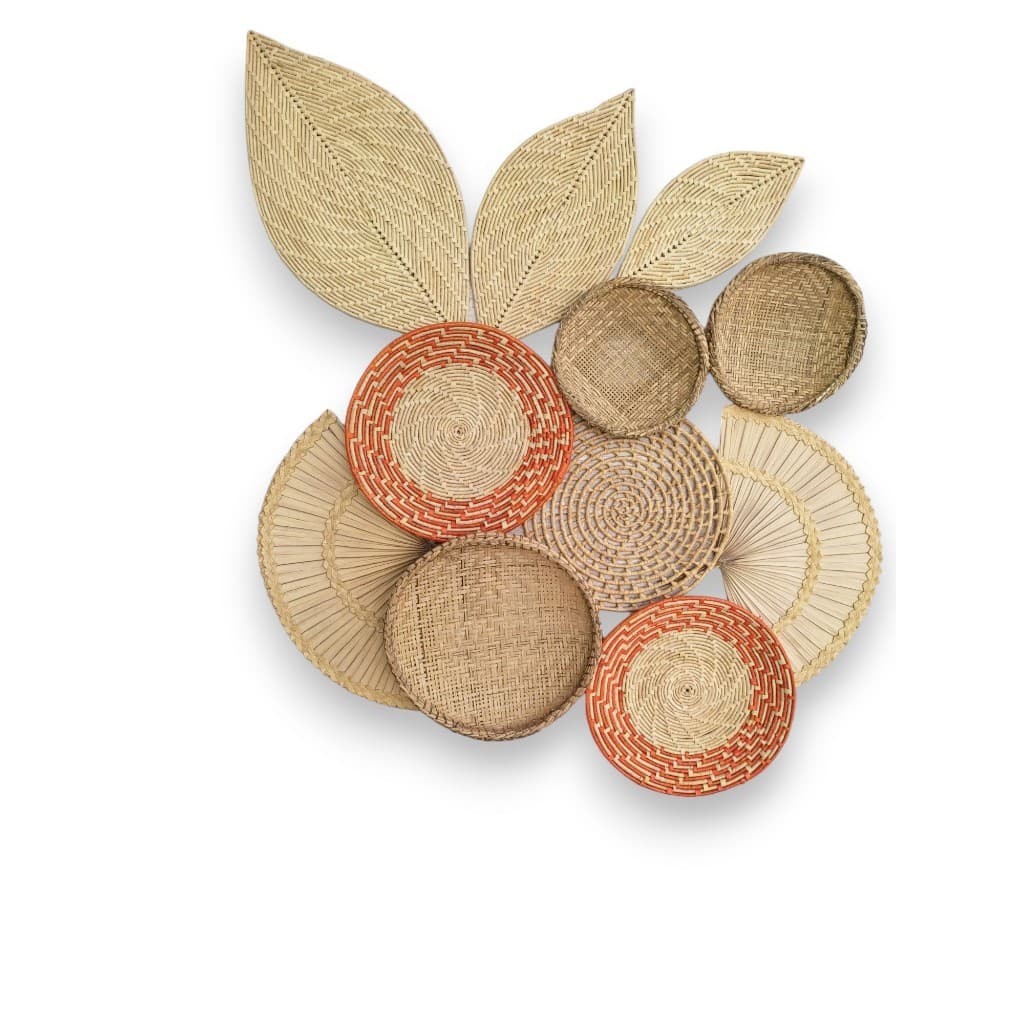 Composição Avivar Decoração de Parede Artesanal com Elegância Natural