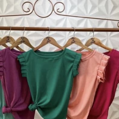 Kit 4 Blusas Manga babado blogueira Plus Size