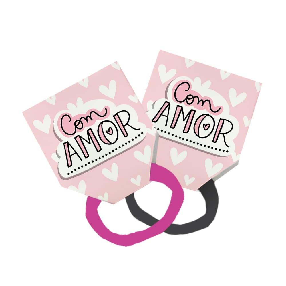 8 Xuxinha Rabicó Amarrador Tag Lembrancinha Frase Com Amor Fundo Rosa Bebê Corações Branco