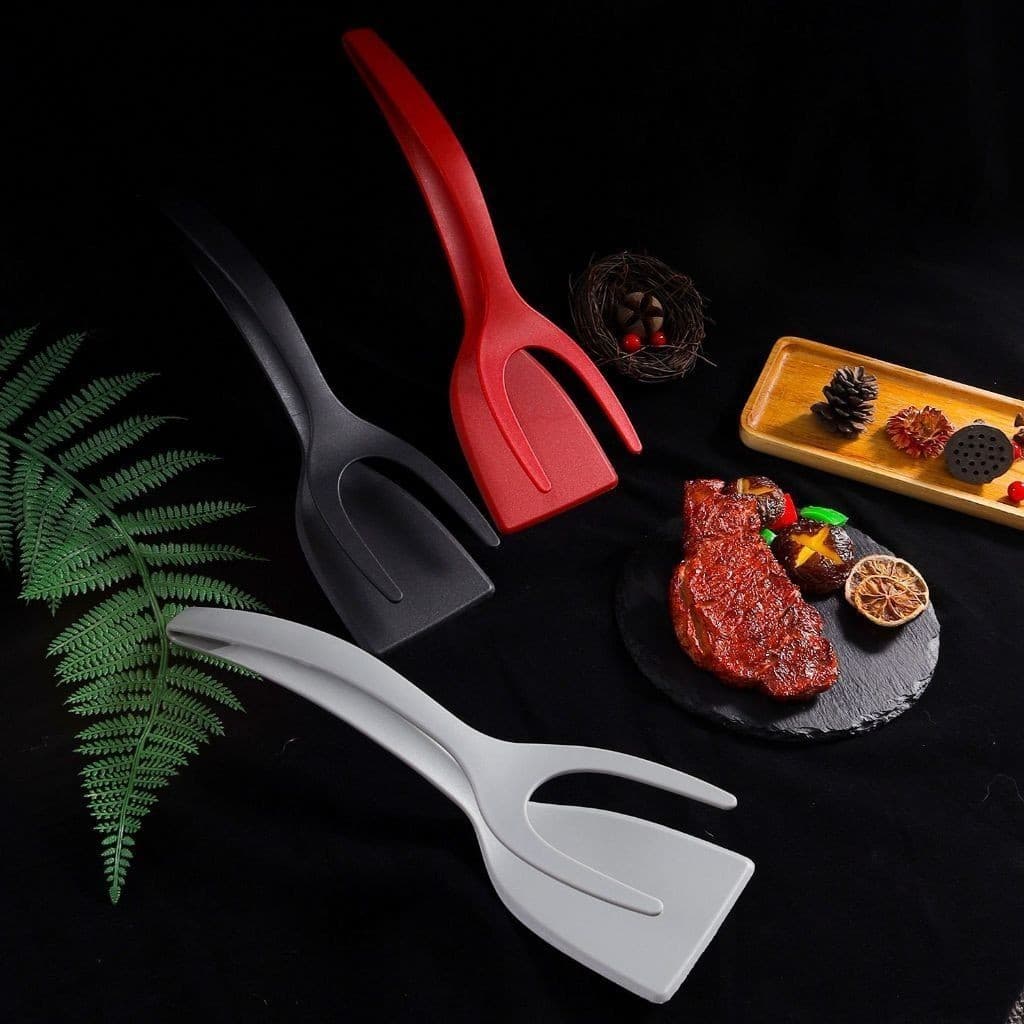 Kit 1 Espátula De Cozinha 2 Em 1 Multilizada Com Espátula Antiaderente