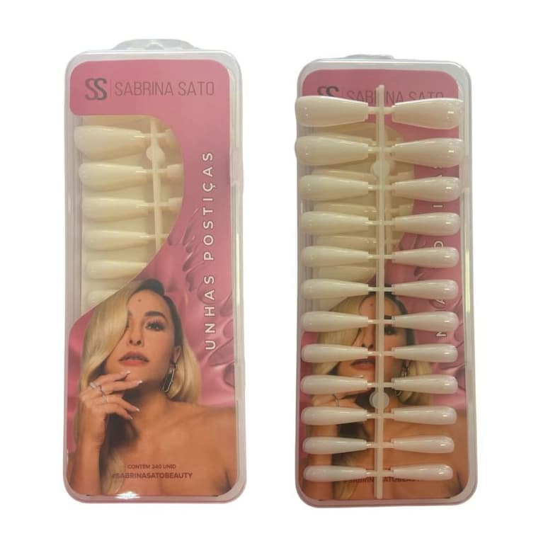 sabrina sato kit com 10 CAIXAS  unhas postiça leitosa