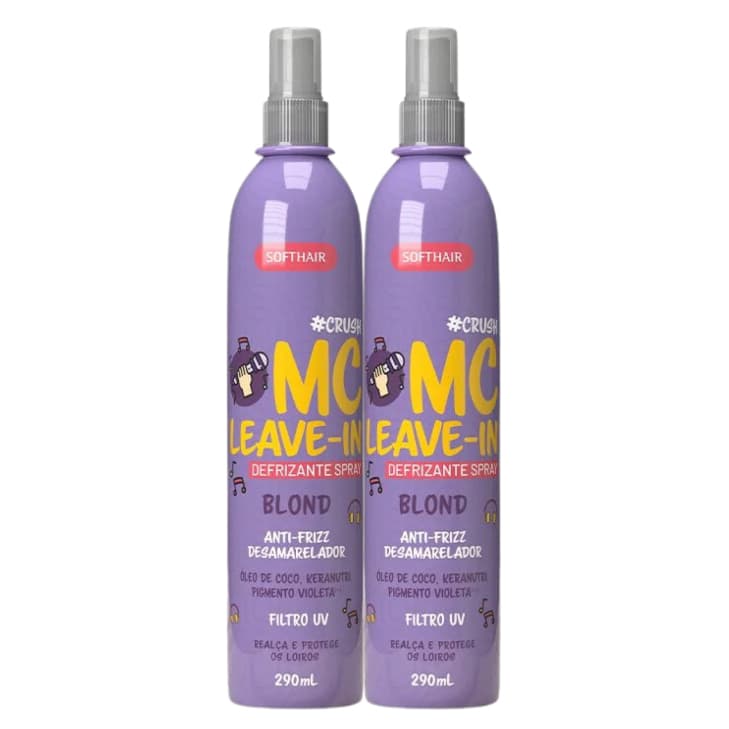 Defrizante Mc Leave-In Blond 290ml Softhair 2 Unidades