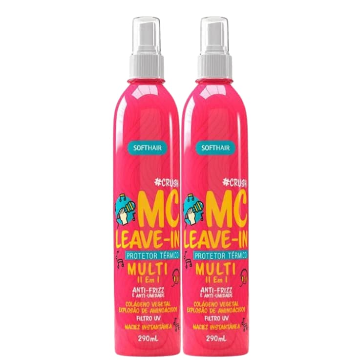 Defrizante Spray Mc Leave-in Multi 11 em 1 290ml Softhair 2 Unidades