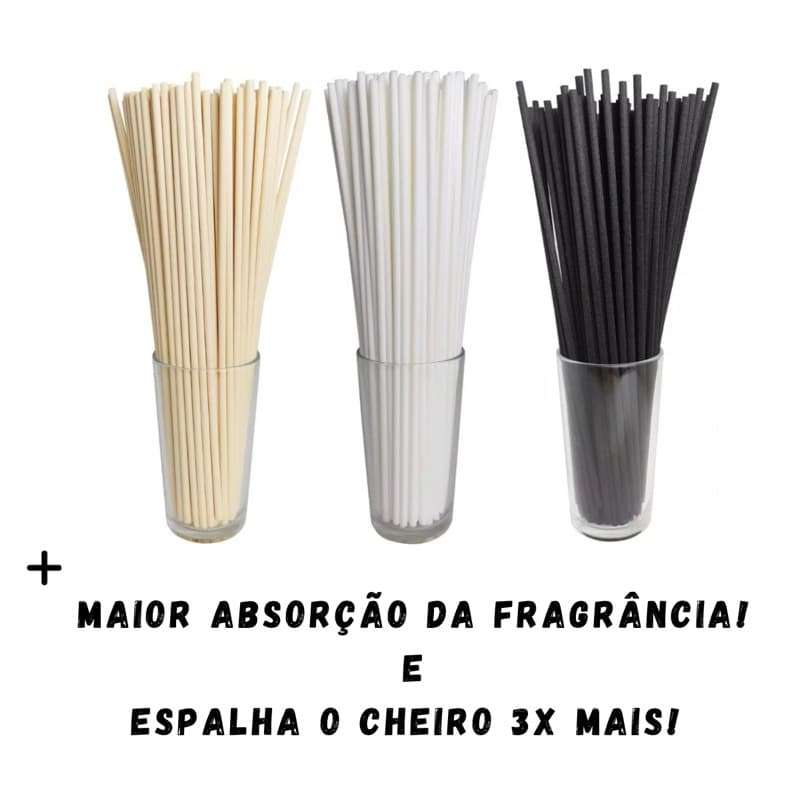 10 Vareta de Fibra Algodão Para Difusor de Varetas Exala Mais