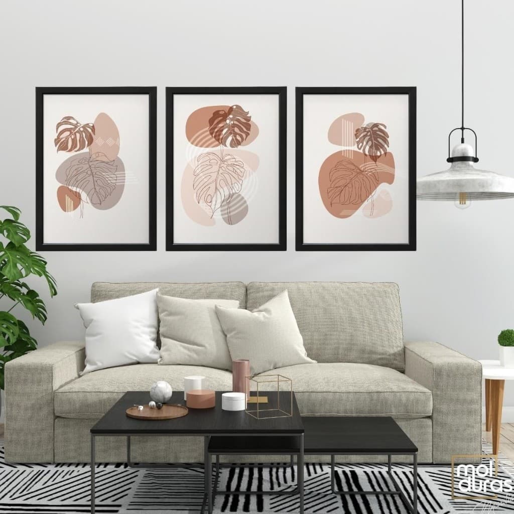 Quadros Decorativos Folhagem Nude 40x60