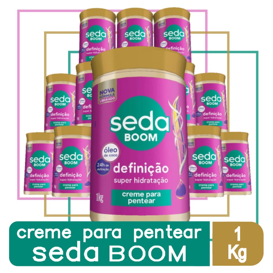 CREME PARA PENTEAR SEDA BOOM DEFINIÇÃO COM OLEO DE COCO - 1 KG