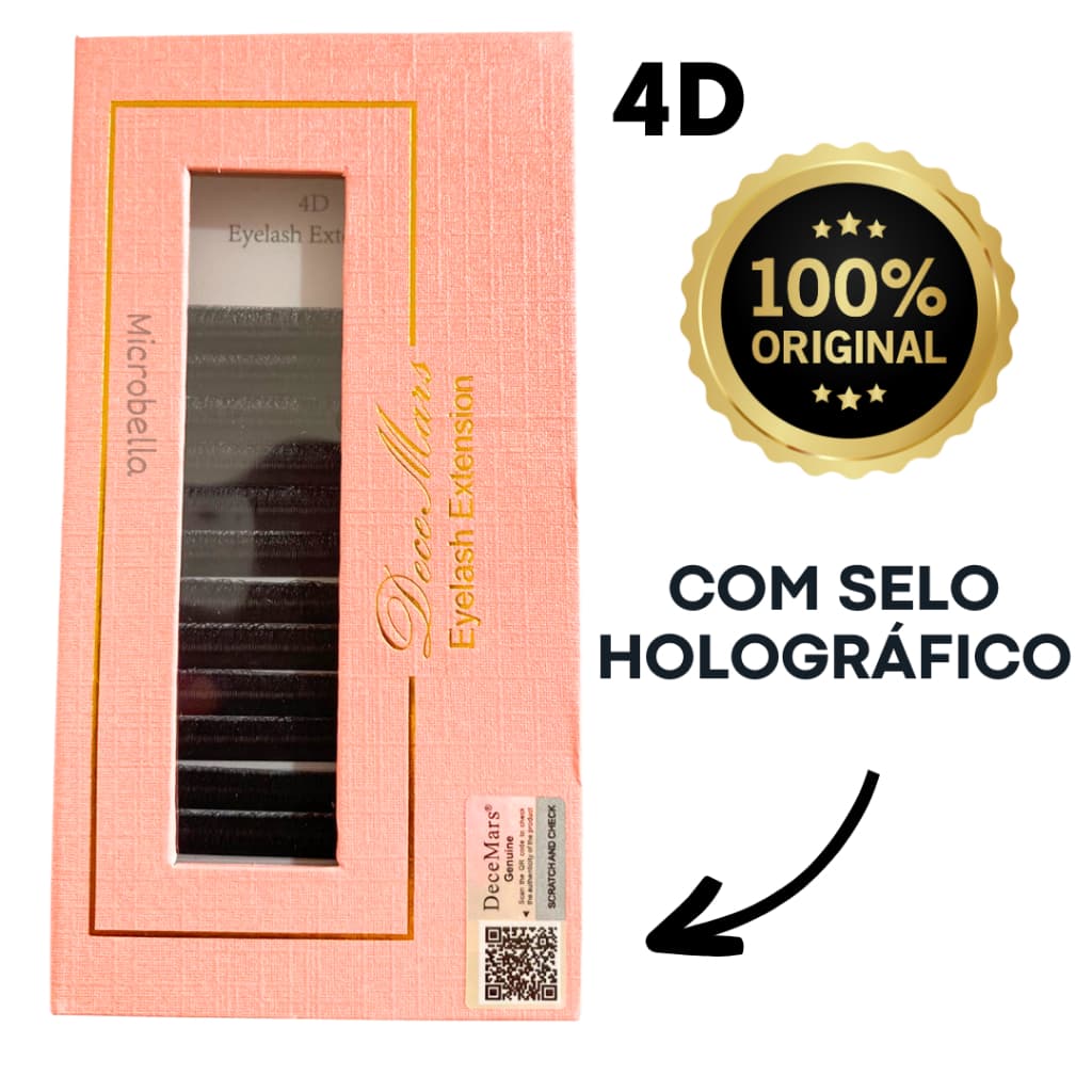 Cílios W 4D Extensão Volume Egípcio Profissional 0.07 Curvatura C D DD L M -Decemars 4D