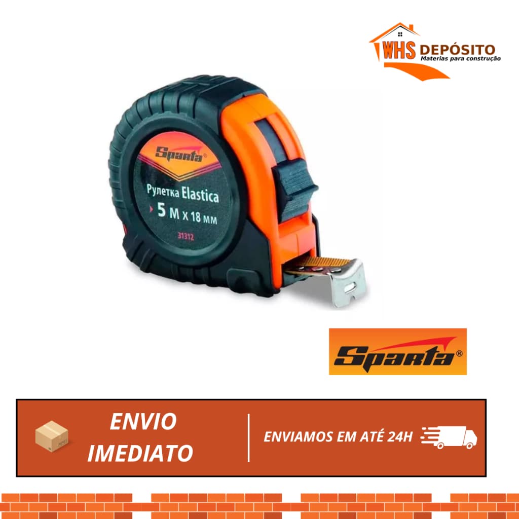 Trena De Aço 5 Metros Emborrachada Com Trava 3131255 Spart