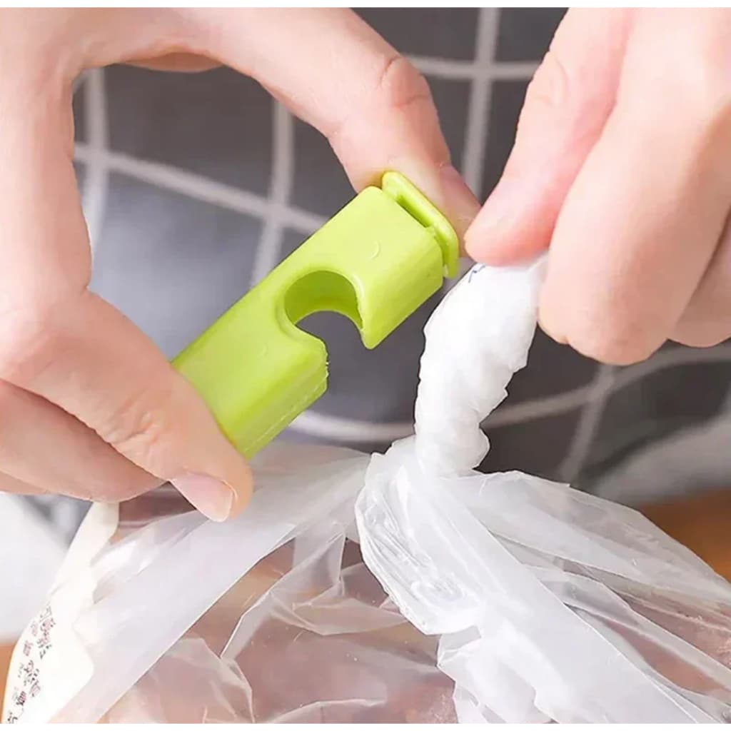 Conjunto com 03 Clipe veda sacos alimentos reutilizáveis práticos.