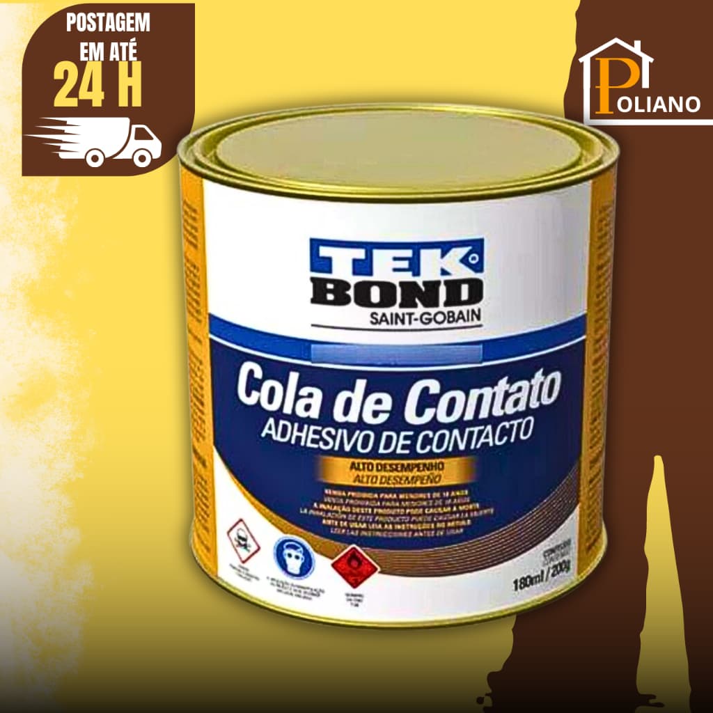 Cola de Contato Tekbond 200g Cola de Sapateiro, Cola de Marceneiro