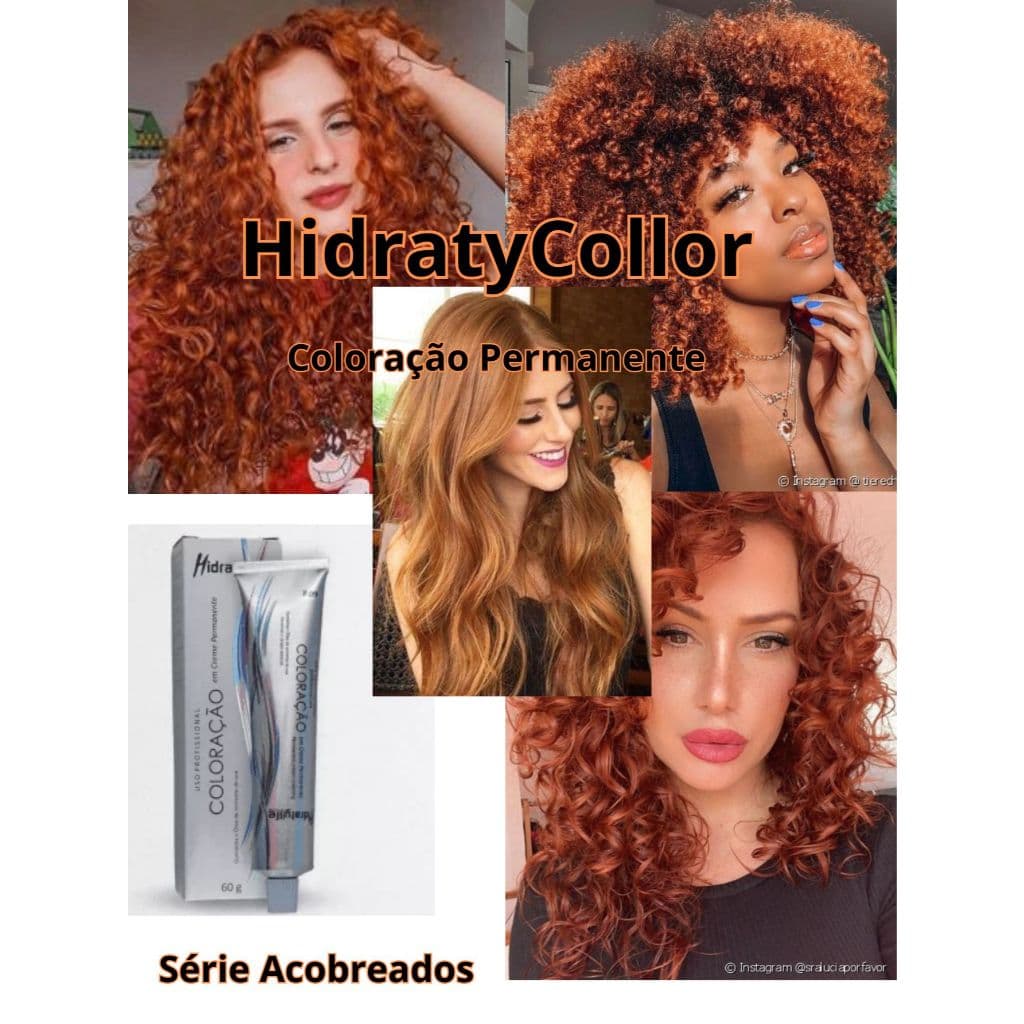 Coloração Permanente Hidratycollor 60g - Série ACOBREADOS / IRIZADOS