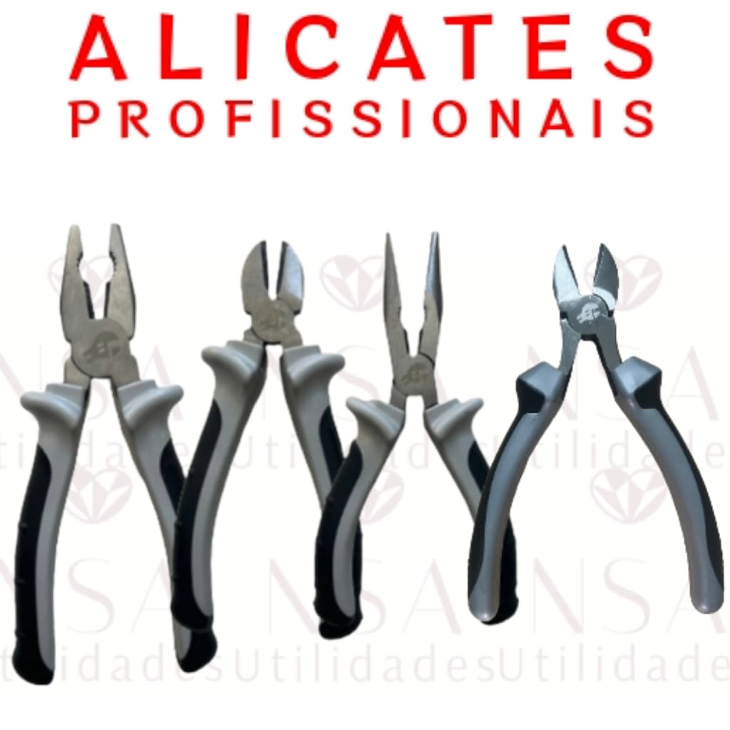 Alicate Profissional Isolado Vários Tamanhos Corte Universal ou Bico Longo para Fio Arame Obra