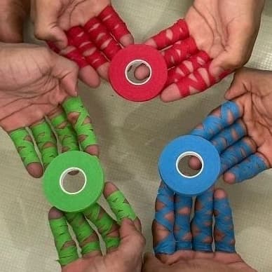 kit 3 NQV Finger Tapes GOLD de 13.7m / cada NQV  - 41,1 Metros de NQV Tape para Jiu-jitsu/judô