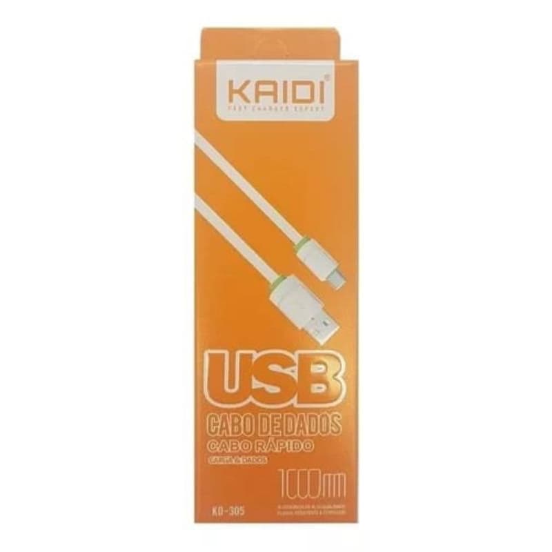 Novo Cabo Carregador Kaidi Micro Usb V8 Turbo Reforçado