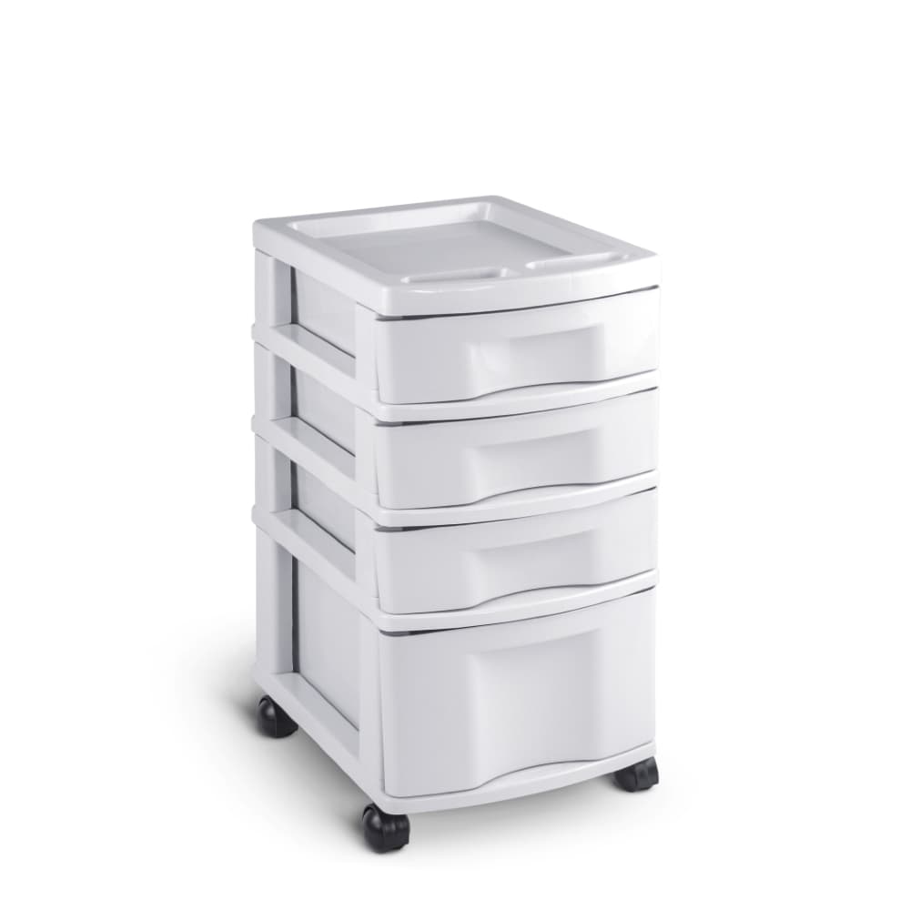 Gaveteiro Plástico Organizador Multiuso Com 4 Gavetas Cod.591