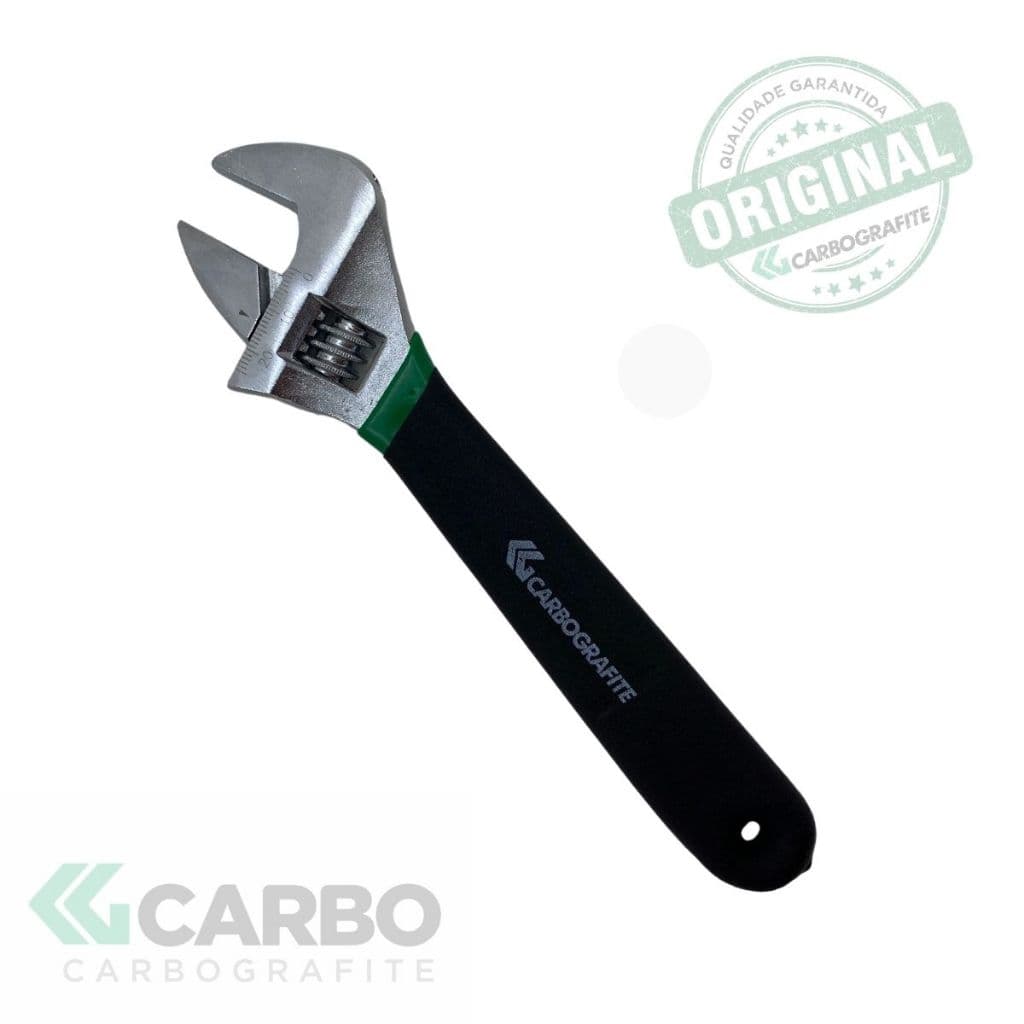 CHAVE INGLESA COM CABO EMBORRACHADO 8'' CARBOGRAFITE