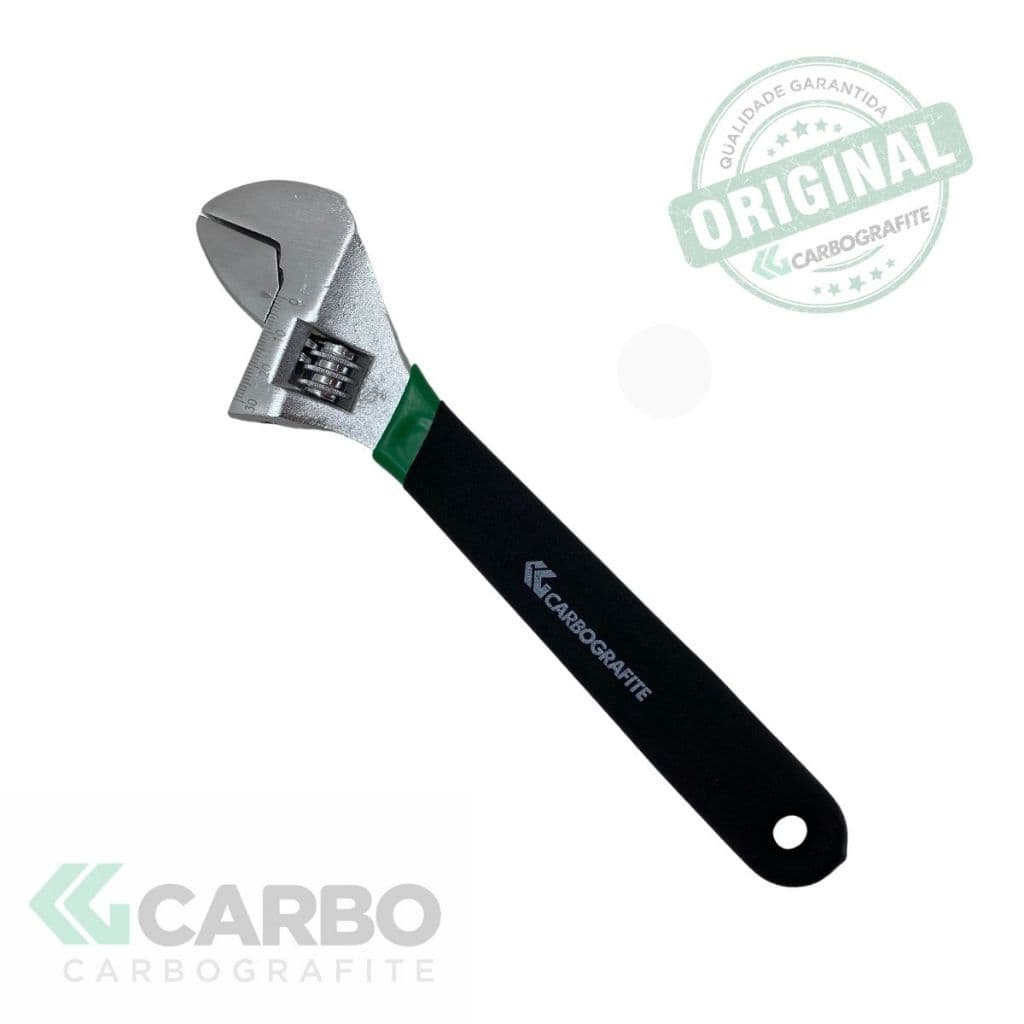 CHAVE INGLESA COM CABO EMBORRACHADO 10'' CARBOGRAFITE