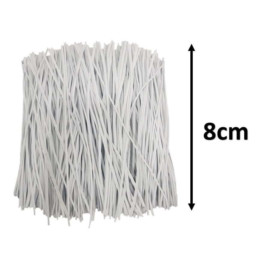 Fecho Araminho Branco Extra Fino 8 cm Com 1000 unidades