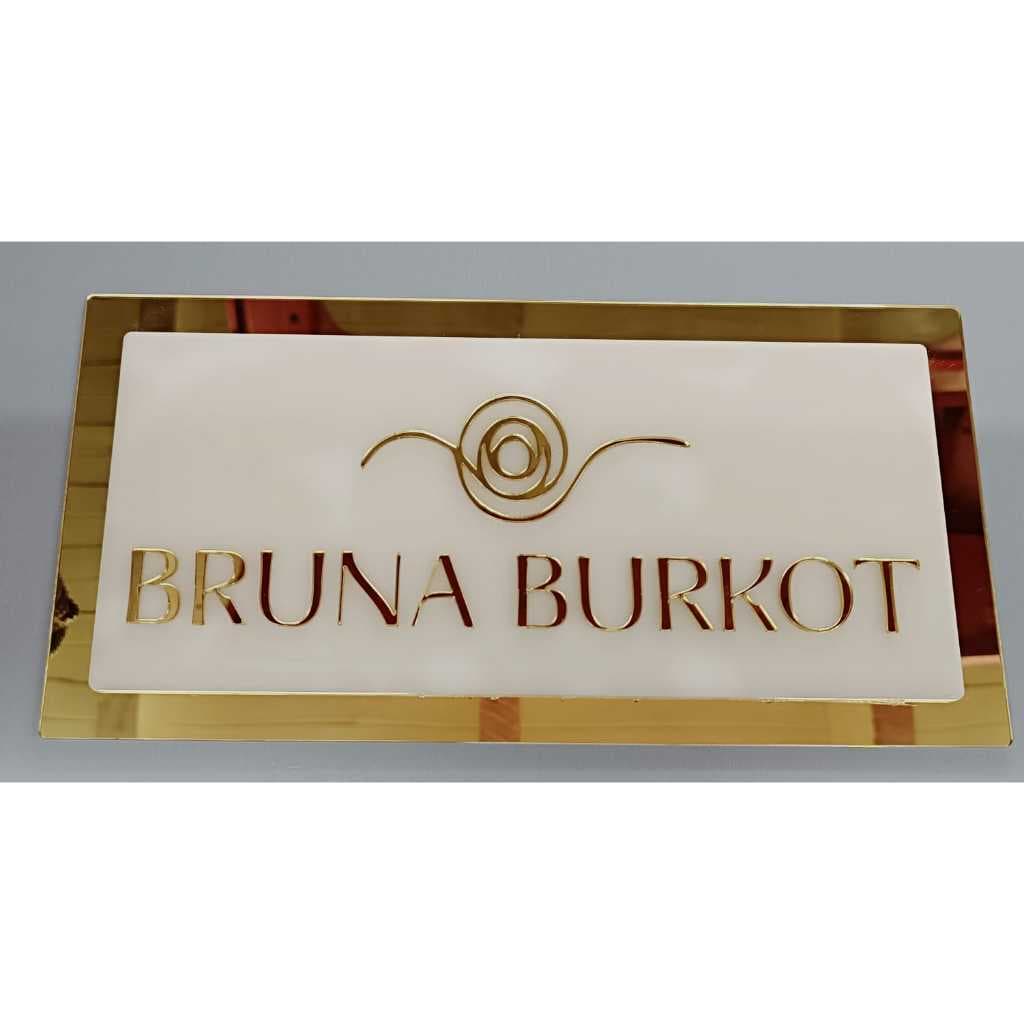 Placa de identificação personalizada 30x15
