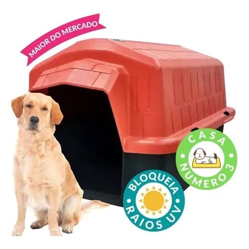Casinha Para Cachorro Gato Numero 3 Pet Casa Media Cachorro Cães Plástico Alvorada