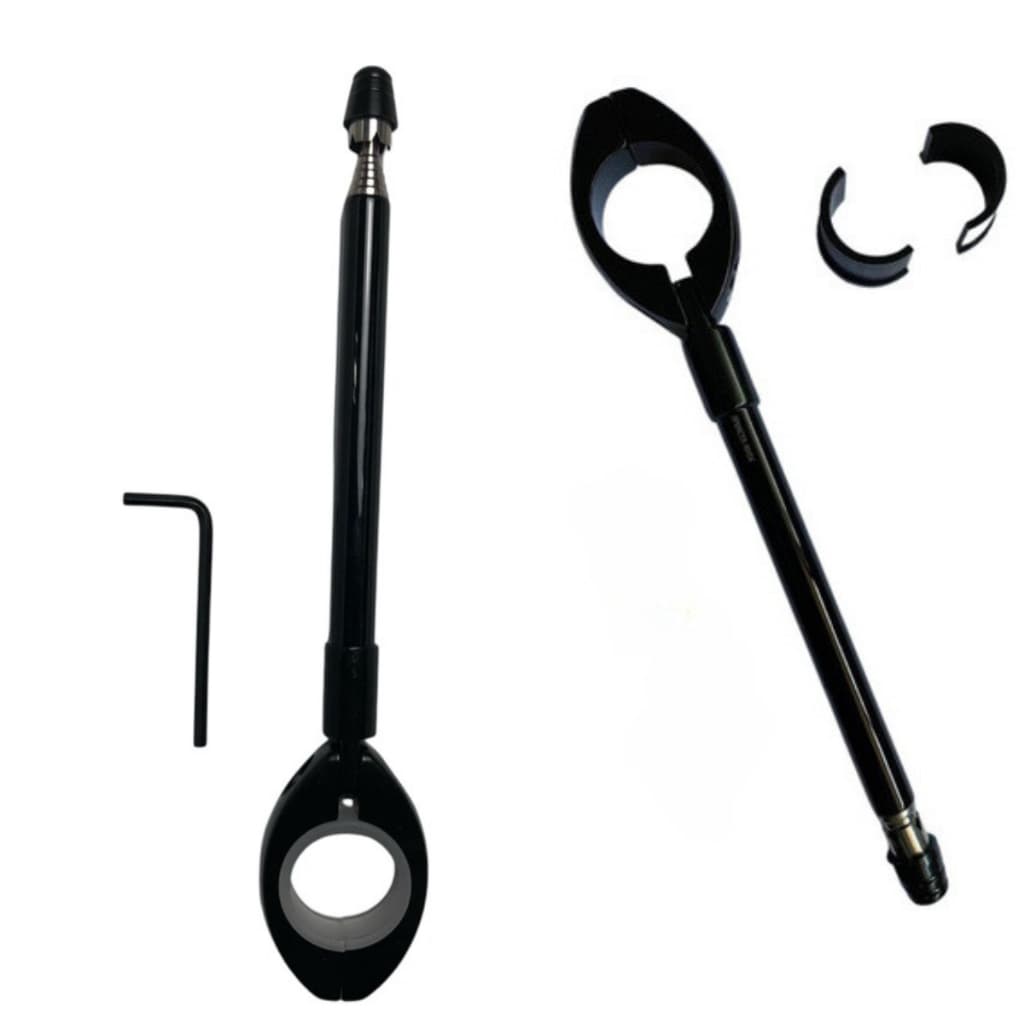 Antena  de Segurança Retrátil 7 Estágios Dobrável Corta linha Pipa guidão Moto bike Aço Inox Premium
