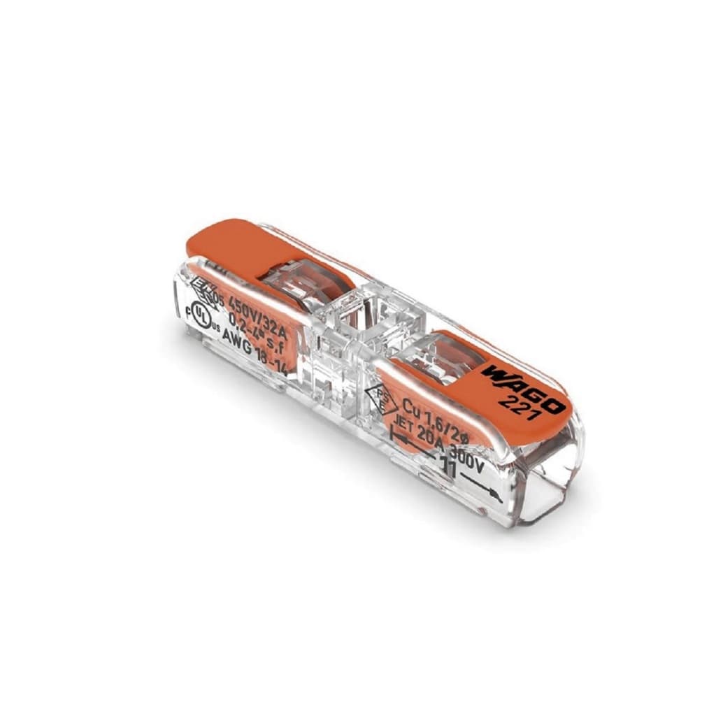 Conector Emenda Fio Flex Wago Alavanca Chuveiro Maquina Spot Lustre Som de Carro Automotivo 3 peças