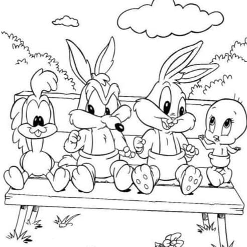 80 Desenhos do Looney Tunes baby para colorir  Tamanho A4  (ENCADERNADO)