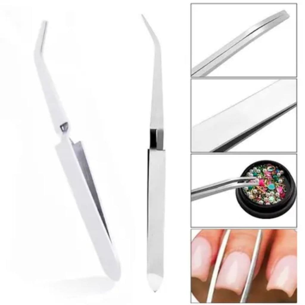 Pinça Profissional Para Curvar Unhas Acrigel e Fibra Colocação de Strass Curva C