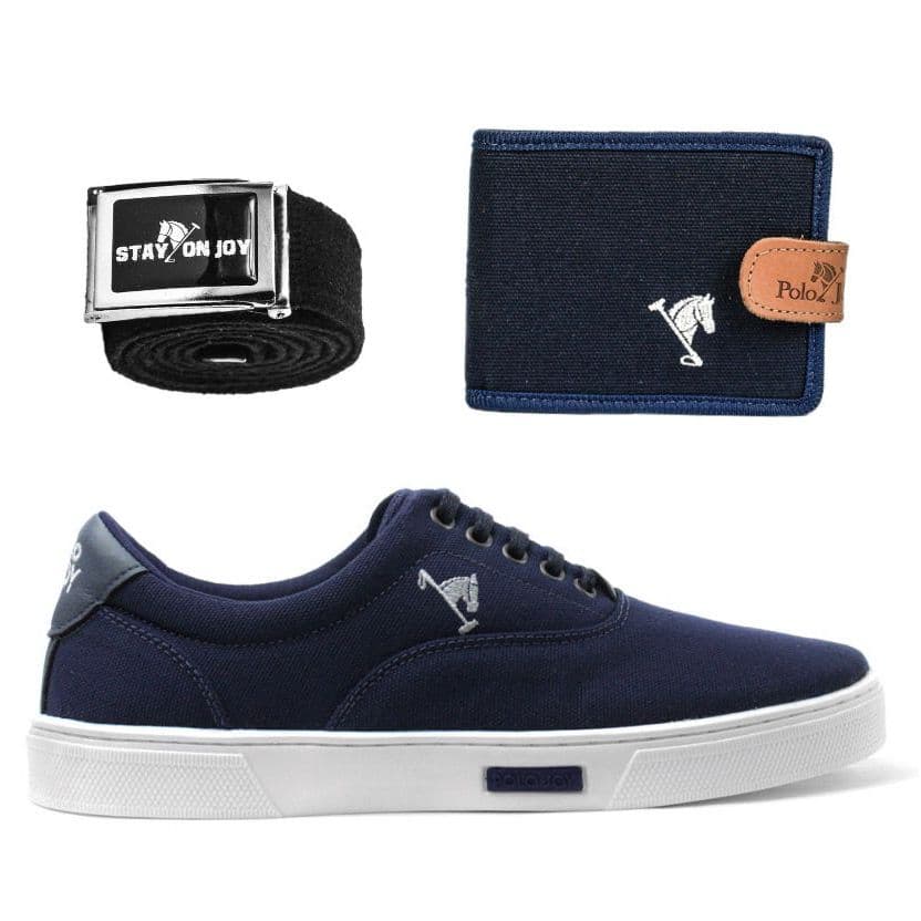 Sapatenis Masculino Polo Joy Tenis + Carteira e Cinto