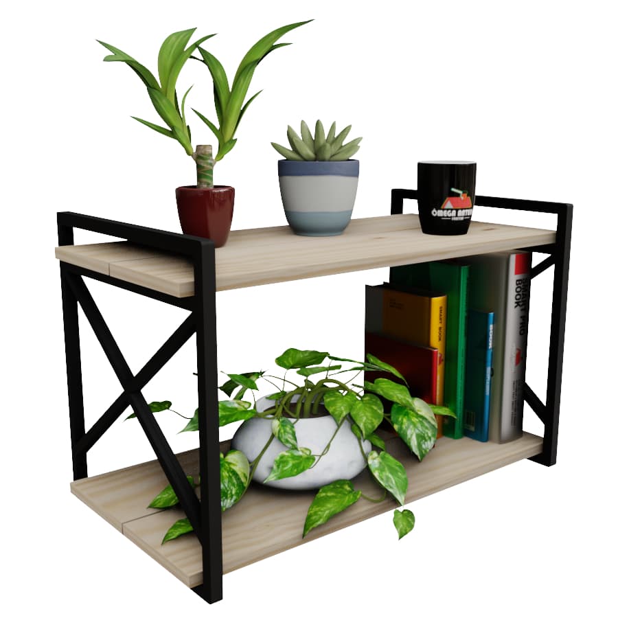 Prateleira estilo industrial 30x60cm kit completo
