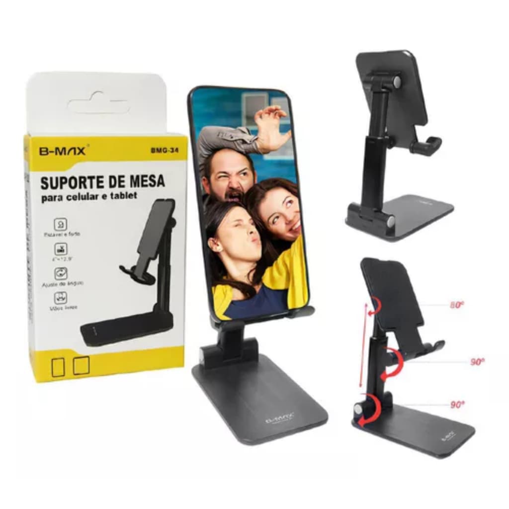 Suporte celular e tablete com ajuste de ângulo vertical e horizontal iPhone smartphones promoção
