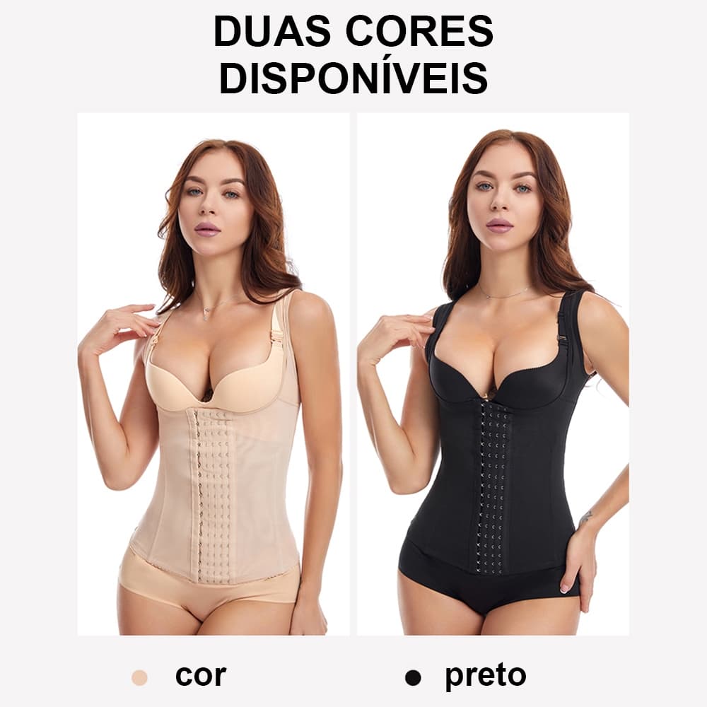 Shapewear feminino, cinto abdominal, colete apertado na parte superior do corpo, cintura e suporte no peito