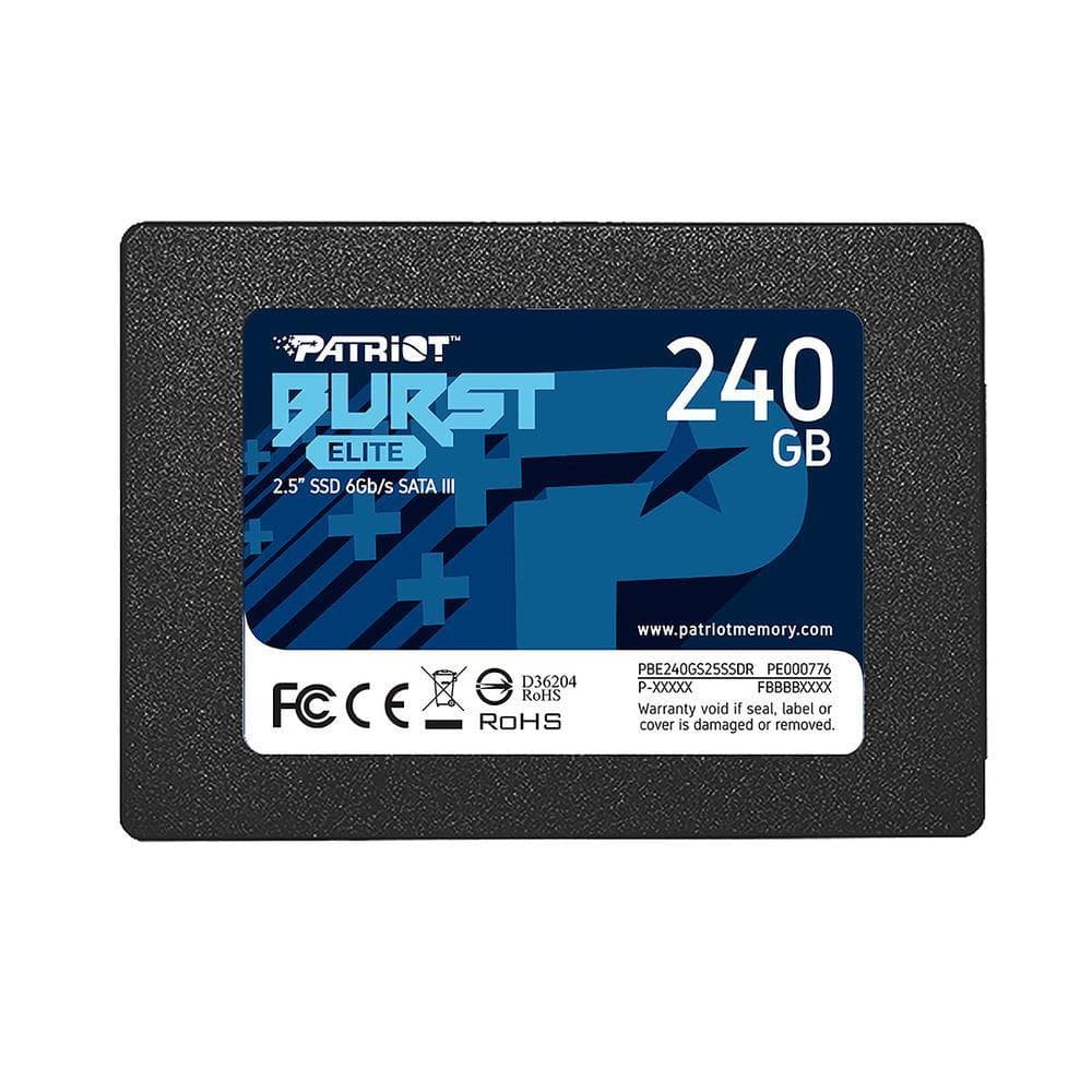 SSD Patriot Burst Elite, 240GB, SATA III, Leitura 450MB/s, Gravação 320MB/s, 2.5 Polegadas