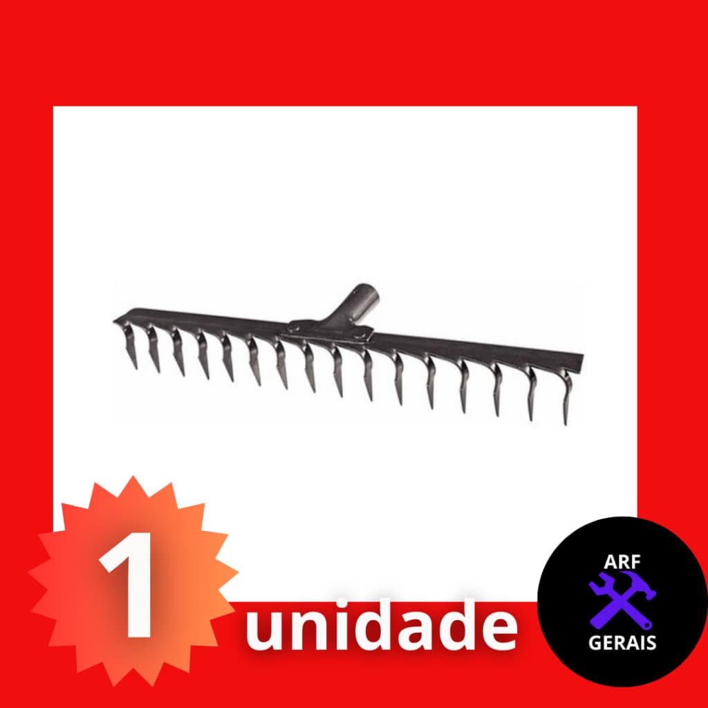 Ancinho Rastelo 16 Dentes S/ Cabo Tramontina ALL BLACK