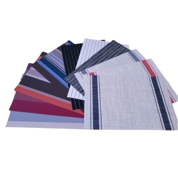 Jogo Americano Kit 8 Lugar Americano Quadrado Listrado Colorido Mesa Posta Jantar Luxo