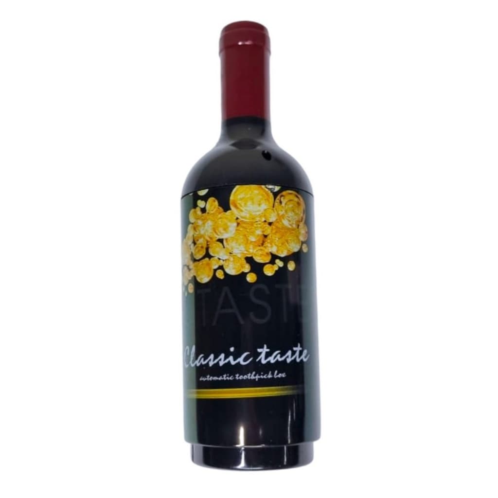 Paliteiro Decorativo Estilo Mini Garrafa Vinho Tinto Luxo