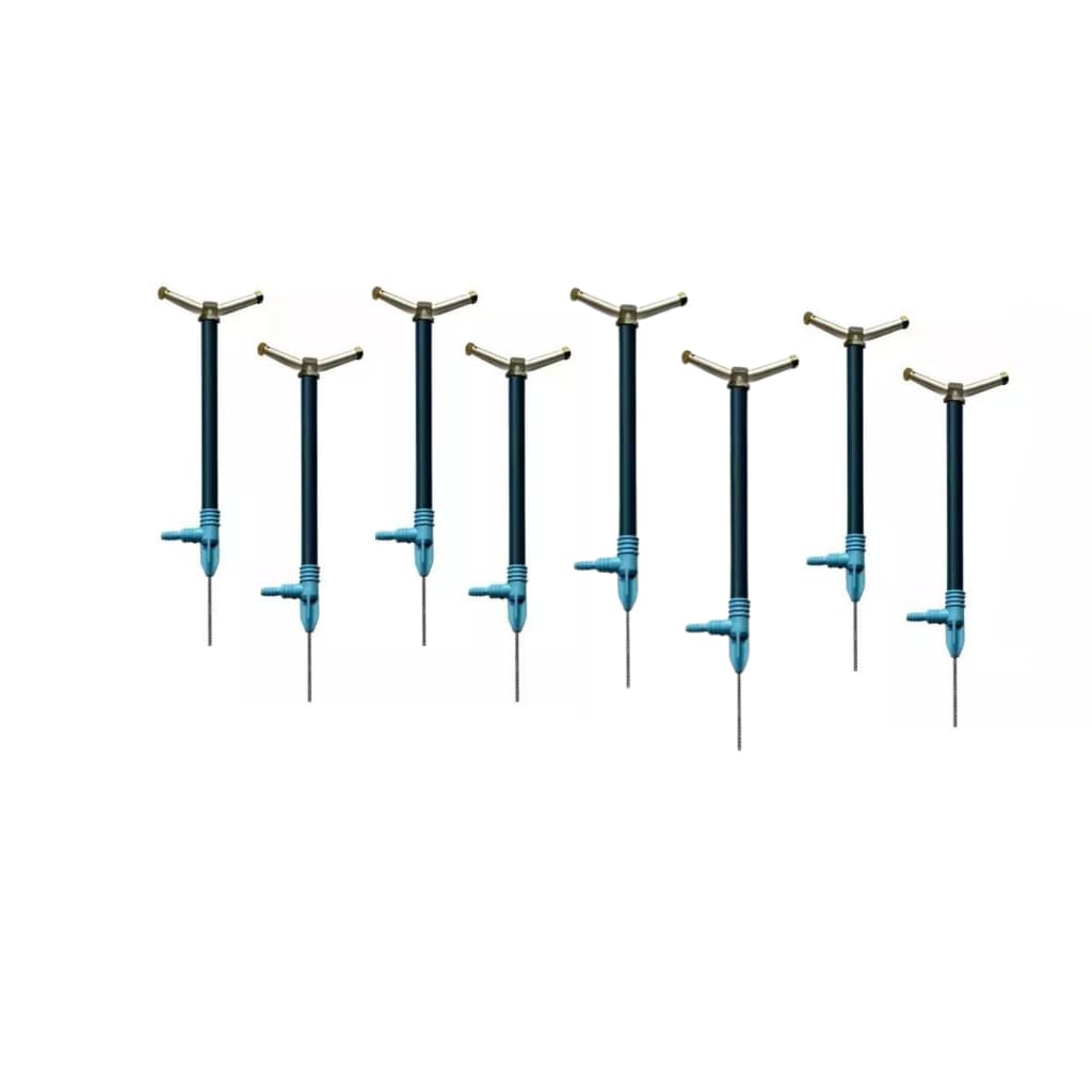 kit 8 aspersor de irrigação horta jardim 25cm alumínio
