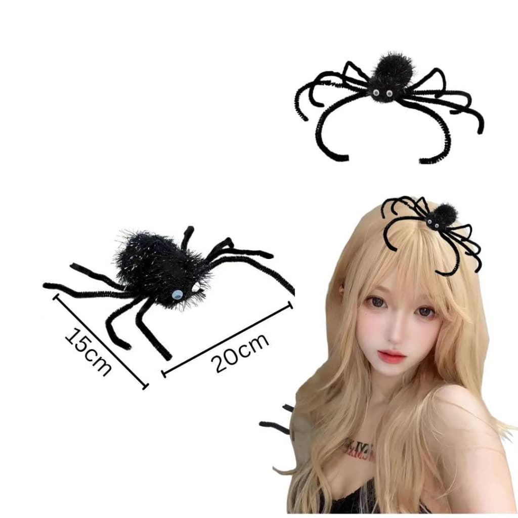 Clipes Presilha Cabelo Aranha Fantasia Para Festa Halloween