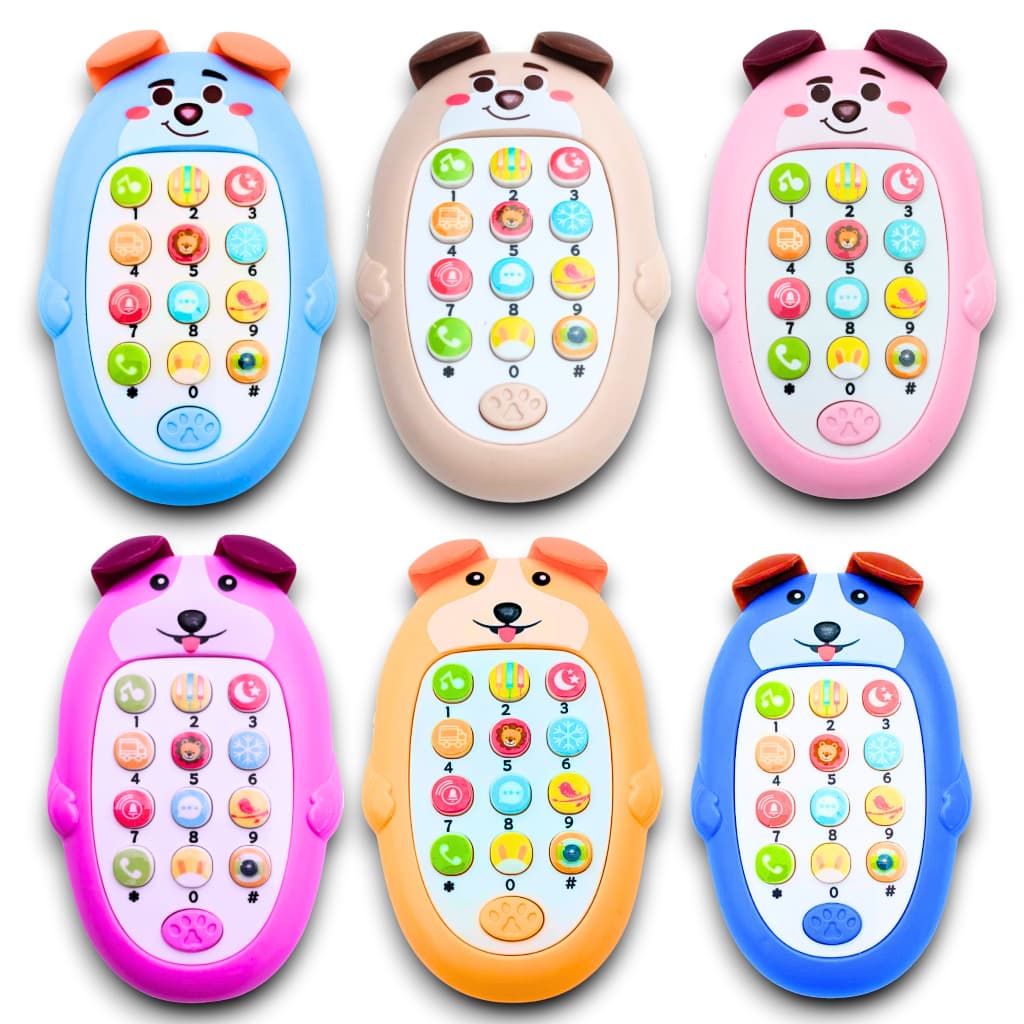 Telefone Infantil Musical Brinquedo Celular Mordedor Educativo Com Luz