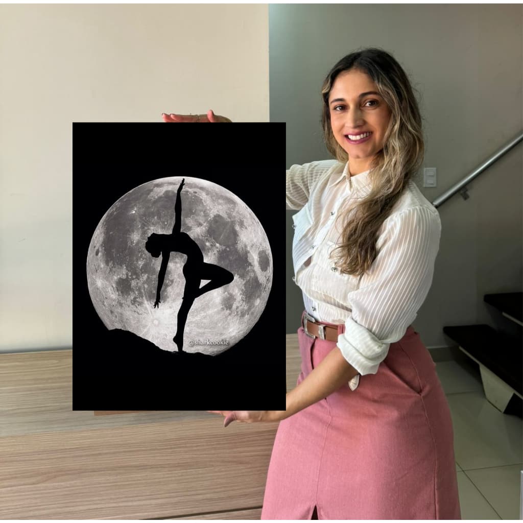 QUADRO DECORATIVO - LUA E BAILARINA -