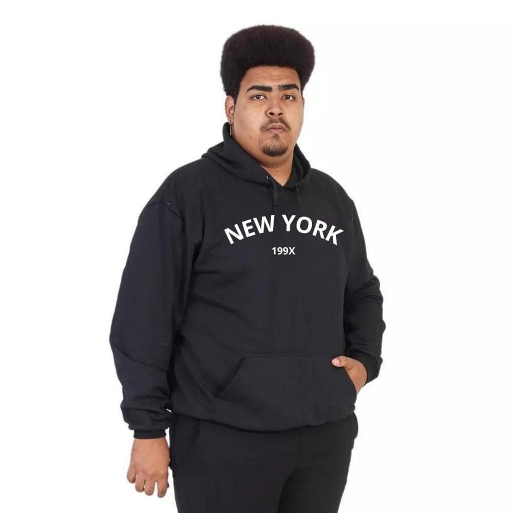 Moletom feminino Plus Size New York blusa de frio plus size grande moleton casaco