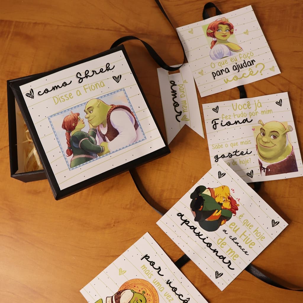 Mini Box Como Shrek disse para Fiona, Presente romântico