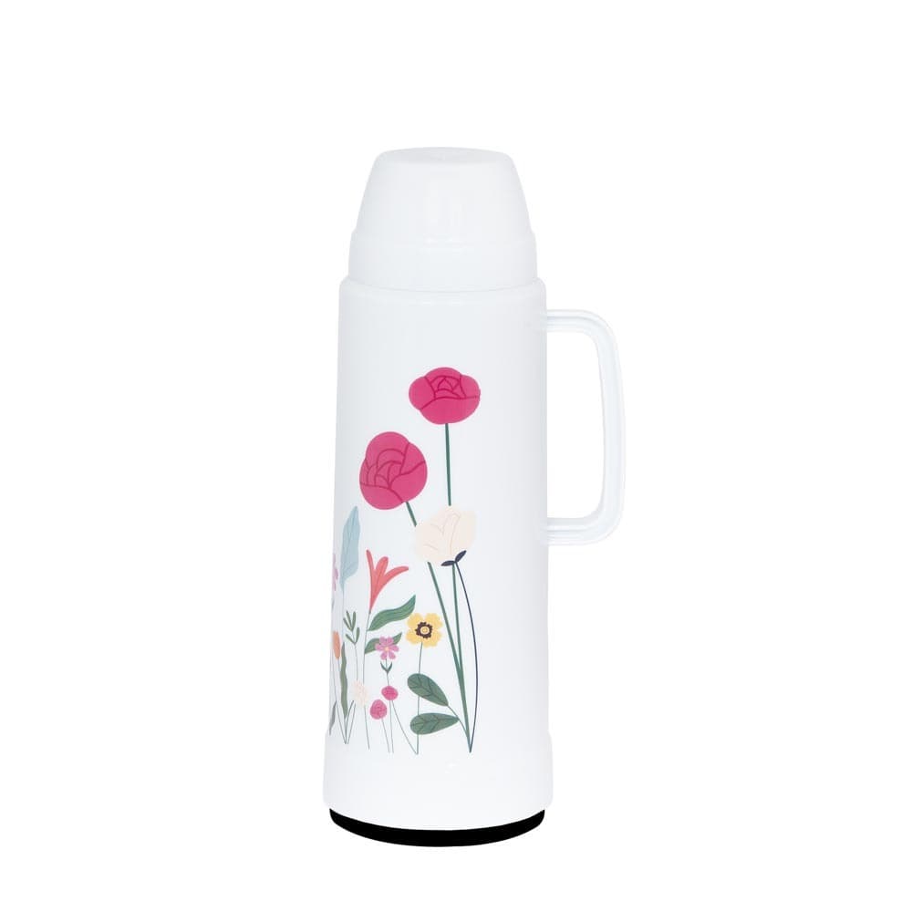 Garrafa Térmica Use Branca Decorada 1 Litro - MOR Água - Café - Chá