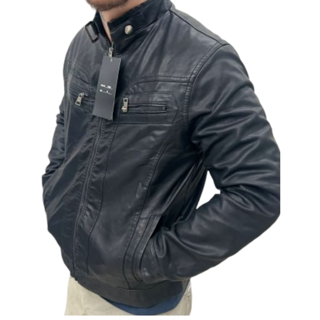 Jaqueta de Couro Masculina Luxo Elegância e Conforto Jaqueta de Couro Masculina Luxo