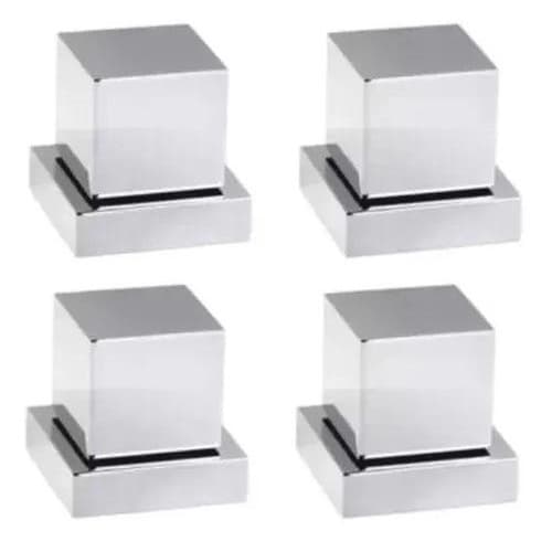 4 Acabamento Quadrado Luxo para Registro Pressão e Gaveta Padrão Deca 100% Metal Banheiro